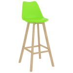 Vidaxl tabourets de bar 2 pcs vert similicuir