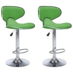Vidaxl tabourets de bar 2 pcs vert similicuir Vidaxl tabourets de bar 2 pcs vert similicuir
