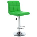Vidaxl tabourets de bar 2 pcs vert similicuir