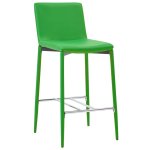 Vidaxl tabourets de bar 2 pcs vert similicuir