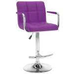 Vidaxl tabourets de bar 2 pcs violet similicuir Vidaxl tabourets de bar 2 pcs violet similicuir