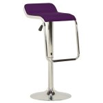 Vidaxl tabourets de bar 2 pcs violet tissu et bois courb�