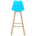 Vidaxl tabourets de bar 4 pcs bleu pp et bois de hêtre massif Vidaxl tabourets de bar 4 pcs bleu pp et bois de hêtre massif