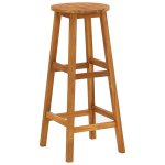 Vidaxl tabourets de bar 4 pcs bois d'acacia solide