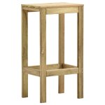 Vidaxl tabourets de bar 4 pcs bois de pin imprgn