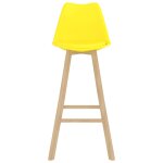 Vidaxl tabourets de bar 4 pcs jaune pp et bois de hêtre massif Vidaxl tabourets de bar 4 pcs jaune pp et bois de hêtre massif