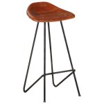 Vidaxl tabourets de bar 4 pcs marron cuir véritable Vidaxl tabourets de bar 4 pcs marron cuir véritable