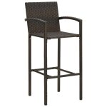 Vidaxl tabourets de bar 4 pcs marron résine tressée Vidaxl tabourets de bar 4 pcs marron résine tressée