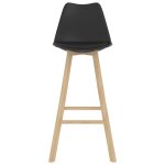Vidaxl tabourets de bar 4 pcs noir pp et bois de h�tre massif