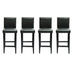 Vidaxl tabourets de bar 4 pcs noir similicuir Vidaxl tabourets de bar 4 pcs noir similicuir