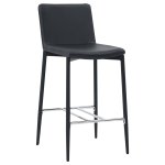 Vidaxl tabourets de bar 4 pcs noir similicuir