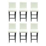 Vidaxl tabourets de bar 6 pcs blanc similicuir Vidaxl tabourets de bar 6 pcs blanc similicuir
