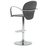 Vidaxl tabouret de bar avec accoudoir gris similicuir Vidaxl tabouret de bar avec accoudoir gris similicuir