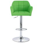 Vidaxl tabouret de bar avec accoudoir vert similicuir