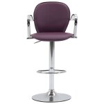 Vidaxl tabouret de bar avec accoudoir violet similicuir Vidaxl tabouret de bar avec accoudoir violet similicuir