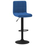 Vidaxl tabouret de bar bleu velours