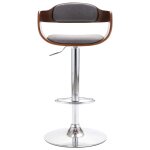 Vidaxl tabouret de bar contreplaqu et tissu gris