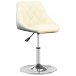 Vidaxl tabouret de bar crme et blanc similicuir