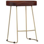 Vidaxl tabourets de bar gavin 2 pcs bois de manguier massif