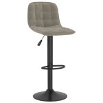 Vidaxl tabouret de bar gris clair velours Vidaxl tabouret de bar gris clair velours