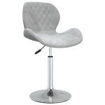 Vidaxl tabouret de bar gris clair velours