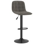 Vidaxl tabouret de bar gris fonc� velours
