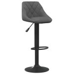 Vidaxl tabouret de bar gris fonc� velours