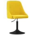 Vidaxl tabouret de bar jaune moutarde velours