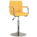 Vidaxl tabouret de bar jaune tissu
