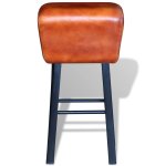 Vidaxl tabouret de bar noir et marron cuir véritable Vidaxl tabouret de bar noir et marron cuir véritable