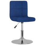Vidaxl tabouret de bar pivotant bleu tissu