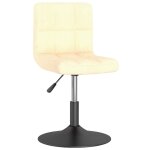 Vidaxl tabouret de bar pivotant cr�me velours