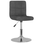 Vidaxl tabouret de bar pivotant gris fonc tissu
