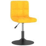 Vidaxl tabouret de bar pivotant jaune velours Vidaxl tabouret de bar pivotant jaune velours