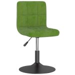 Vidaxl tabouret de bar pivotant vert clair velours