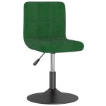Vidaxl tabouret de bar pivotant vert fonc� velours