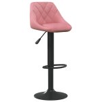 Vidaxl tabouret de bar rose velours