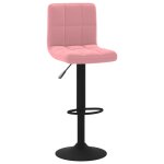 Vidaxl tabouret de bar rose velours