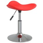 Vidaxl tabouret de bar rouge acier chrom et cuir artificiel