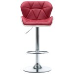 Vidaxl tabouret de bar rouge bordeaux similicuir