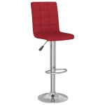 Vidaxl tabouret de bar rouge bordeaux tissu