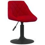 Vidaxl tabouret de bar rouge bordeaux velours
