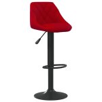 Vidaxl tabouret de bar rouge bordeaux velours