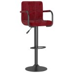 Vidaxl tabouret de bar rouge bordeaux velours