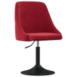 Vidaxl tabouret de bar rouge bordeaux velours
