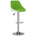 Vidaxl tabouret de bar vert et blanc similicuir
