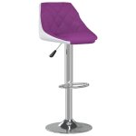 Vidaxl tabouret de bar violet et blanc similicuir