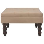 Vidaxl tabouret beige 60x60x36 cm velours