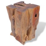 Vidaxl tabouret bois de teck massif