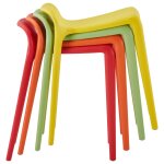 Vidaxl tabourets empilables 4 pcs multicolore plastique